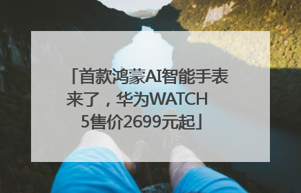 首款鸿蒙AI智能手表来了，华为WATCH 5售价2699元起
