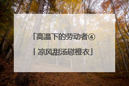 高温下的劳动者④丨凉风甜汤慰橙衣