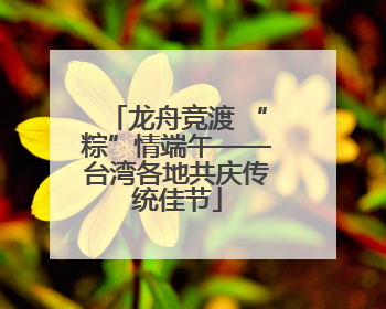 龙舟竞渡 “粽”情端午——台湾各地共庆传统佳节