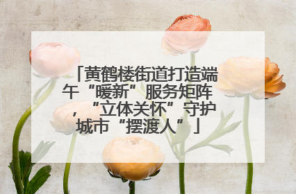 黄鹤楼街道打造端午“暖新”服务矩阵，“立体关怀”守护城市“摆渡人”