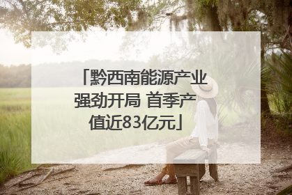 黔西南能源产业强劲开局 首季产值近83亿元