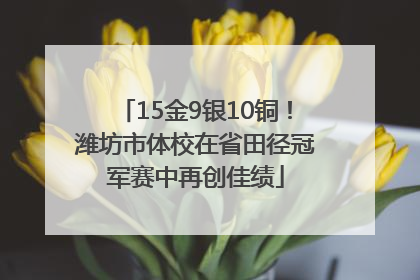 15金9银10铜！潍坊市体校在省田径冠军赛中再创佳绩