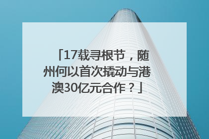 17载寻根节，随州何以首次撬动与港澳30亿元合作？