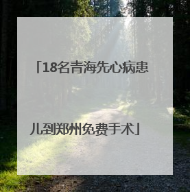 18名青海先心病患儿到郑州免费手术
