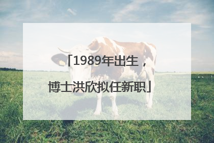 1989年出生，博士洪欣拟任新职