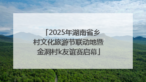 2025年湖南省乡村文化旅游节联动地暨金洞村k友谊赛启幕