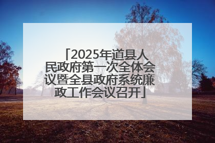 2025年道县人民政府第一次全体会议暨全县政府系统廉政工作会议召开