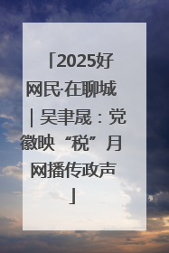 2025好网民·在聊城｜吴聿晟：党徽映“税”月 网播传政声