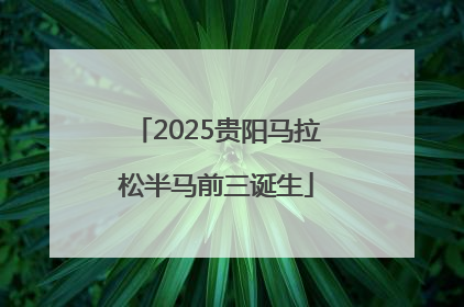 2025贵阳马拉松半马前三诞生