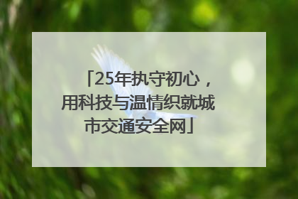 25年执守初心，用科技与温情织就城市交通安全网
