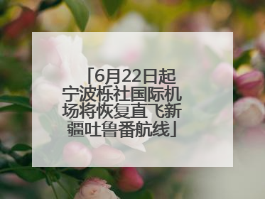 6月22日起宁波栎社国际机场将恢复直飞新疆吐鲁番航线