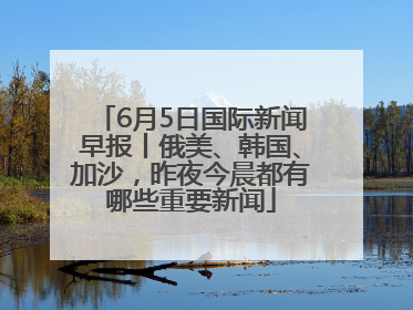 6月5日国际新闻早报丨俄美、韩国、加沙，昨夜今晨都有哪些重要新闻