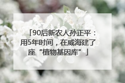 90后新农人孙正平：用5年时间，在威海建了座“植物基因库”